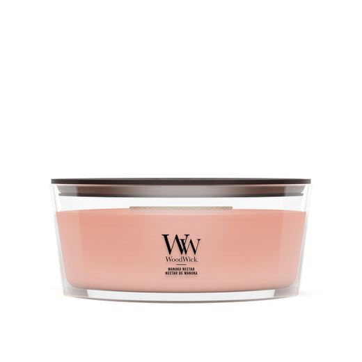 Vela Ellipse Néctar de Manuka con mecha de madera WoodWick