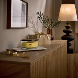 Vela Ellipse Orquídea Solar con mecha de madera WoodWick