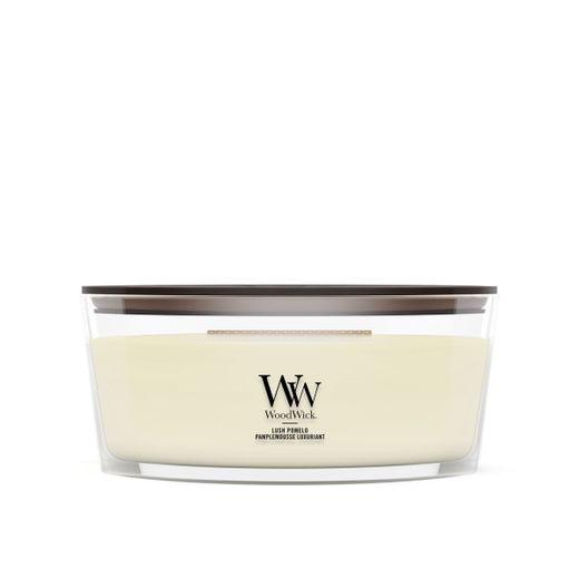 Vela Ellipse Pomelo Exuberante con mecha de madera WoodWick