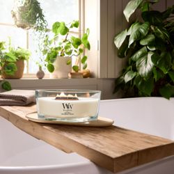 Vela Ellipse Pomelo Exuberante con mecha de madera WoodWick
