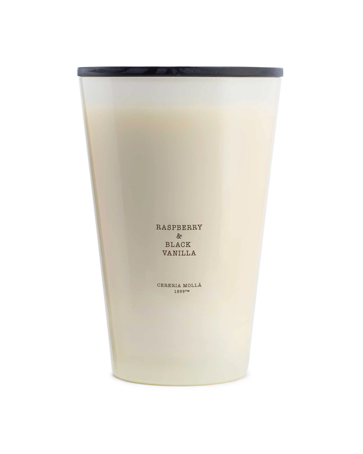 Vela Gigante 3XL Raspberry & Black Vanilla 7 kg 7 mechas Cerería Mollá 400 horas