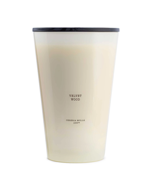 Vela Gigante 3XL Velvet Wood 7 kg 7 mechas Cerería Mollá 400 horas