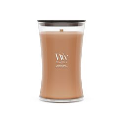 Vela Grande Hourglass Avellana Tostada con mecha de madera WoodWick