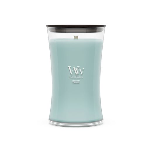 Vela Grande Hourglass Brisa Marina con mecha de madera WoodWick
