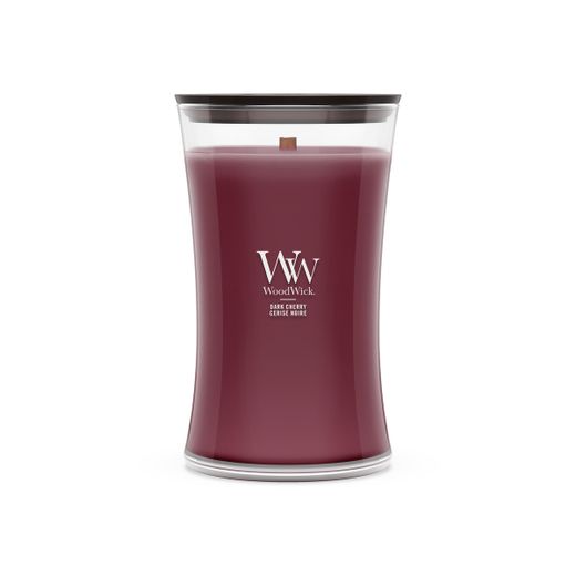 Vela Grande Hourglass Cereza Negra con mecha de madera WoodWick