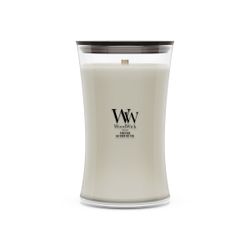 Vela Grande Hourglass Fireside con mecha de madera WoodWick