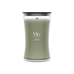 Vela Grande Hourglass Higo Verde con mecha de madera WoodWick