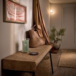 Vela Grande Hourglass Higo Verde con mecha de madera WoodWick