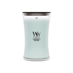 Vela Grande Hourglass Madera de Salvia y Hierba Marina con mecha de madera WoodWick