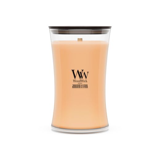 Vela Grande Hourglass Mandarina y Cidra con mecha de madera WoodWick