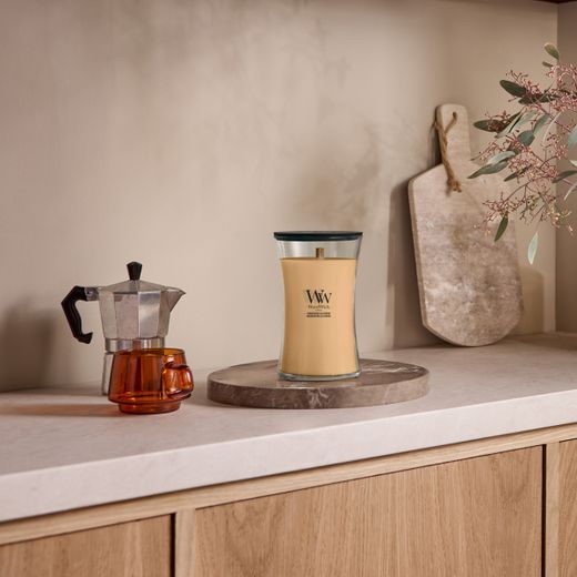 Vela Grande Hourglass Mandarina y Cidra con mecha de madera WoodWick