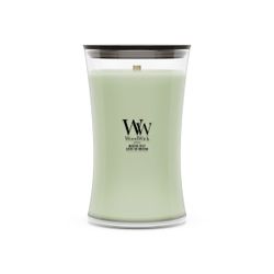 Vela Grande Hourglass Matcha Cítrico con mecha de madera WoodWick