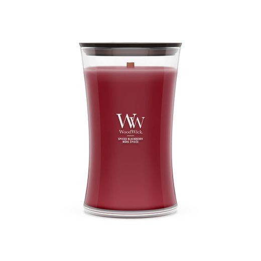 Vela Grande Hourglass Mora Especiada con mecha de madera WoodWick