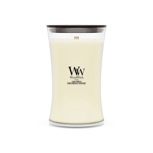 Vela Grande Hourglass Pomelo Exuberante con mecha de madera WoodWick