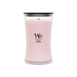 Vela Grande Hourglass Rubor de Rosa con mecha de madera WoodWick