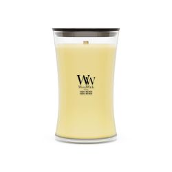 Vela Grande Hourglass Yuzu y Vetiver con mecha de madera WoodWick