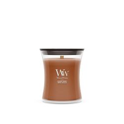 Vela Mediana Hourglass Ámbar Radiante con mecha de madera WoodWick