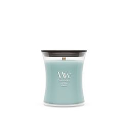Vela Mediana Hourglass Brisa Marina con mecha de madera WoodWick