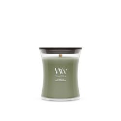 Vela Mediana Hourglass Higo Verde con mecha de madera WoodWick