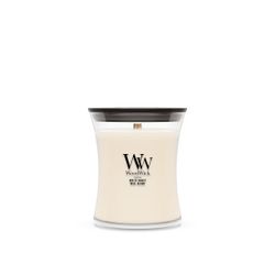 Vela Mediana Hourglass Miel Blanca con mecha de madera WoodWick