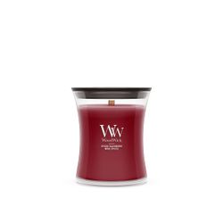Vela Mediana Hourglass Mora Especiada con mecha de madera WoodWick