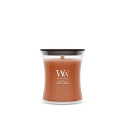 Vela Mediana Hourglass Praliné de Calabaza con mecha de madera WoodWick