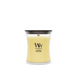 Vela Mediana Hourglass Yuzu y Vetiver con mecha de madera WoodWick