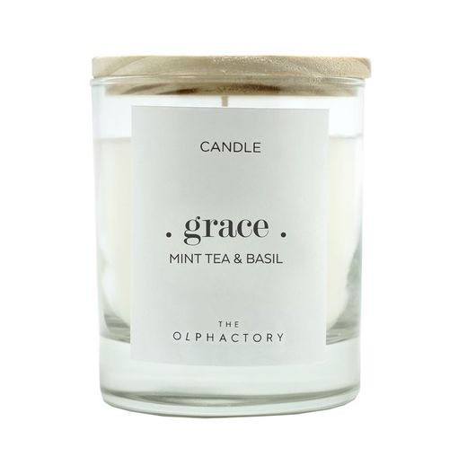 Vela Perfumada Te y Albahaca 200 grs The Olphactory