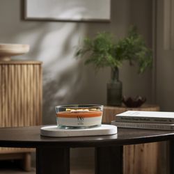 Vela Trilogy Ellipse Brasas de Vainilla con mecha de madera WoodWick