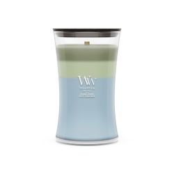 Vela Trilogy Grande Bosques Verdes con mecha de madera WoodWick