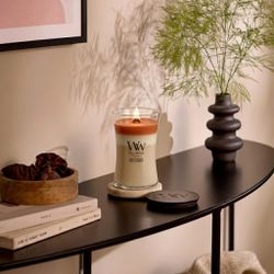 Vela Trilogy Grande Brasas de Vainilla con mecha de madera WoodWick