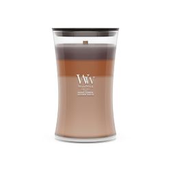Vela Trilogy Grande Cachemira Radiante con mecha de madera WoodWick