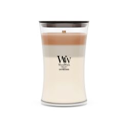 Vela Trilogy Grande Café Macchiato con mecha de madera WoodWick