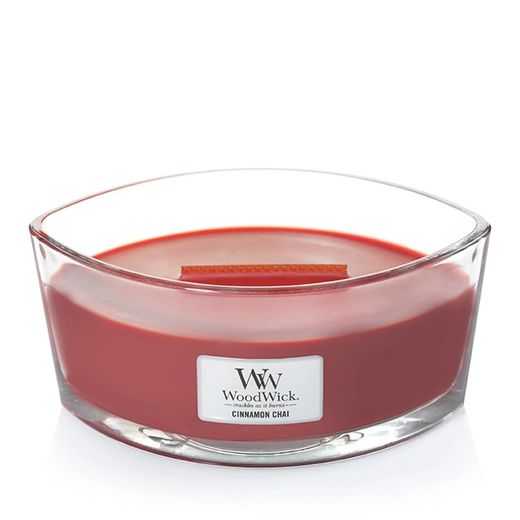 Vela Woodwick Ellipse Grande Canela Chai Mecha de Madera