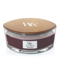 Vela Woodwick Ellipse Grande Cereza Negra Mecha de Madera