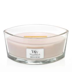 Vela Woodwick Ellipse Grande Vainilla & Sea salt Mecha de Madera